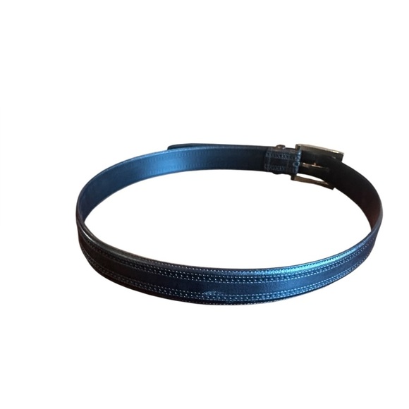 Men's Black Italian Leather Belt 38/95 - Picture 5 of 7